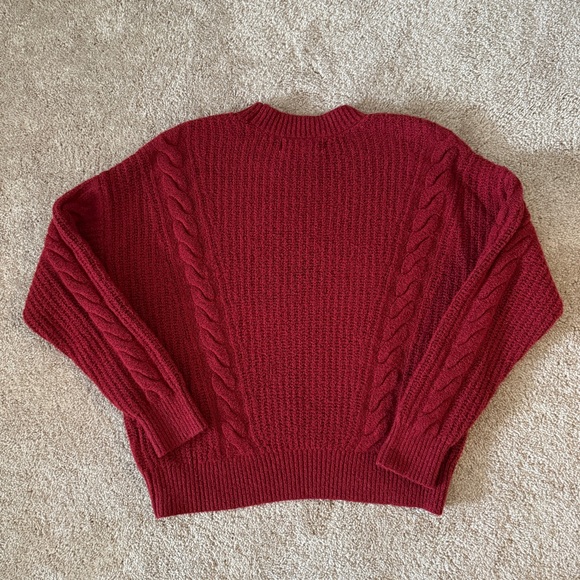 Abercrombie Cozy Red Sweater - Picture 2 of 8